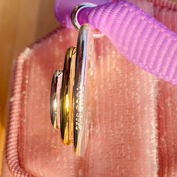 Tous 3D Wired Heart Pendant Silver Gold - Picture 7 of 14